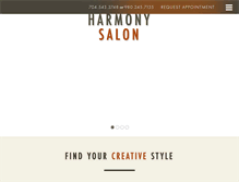 Tablet Screenshot of harmonysalon.com